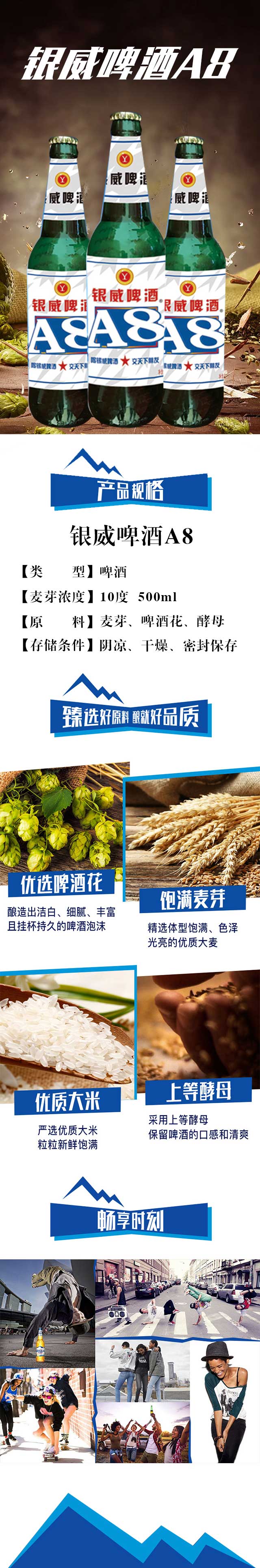 銀威啤酒A8【10°500ml】