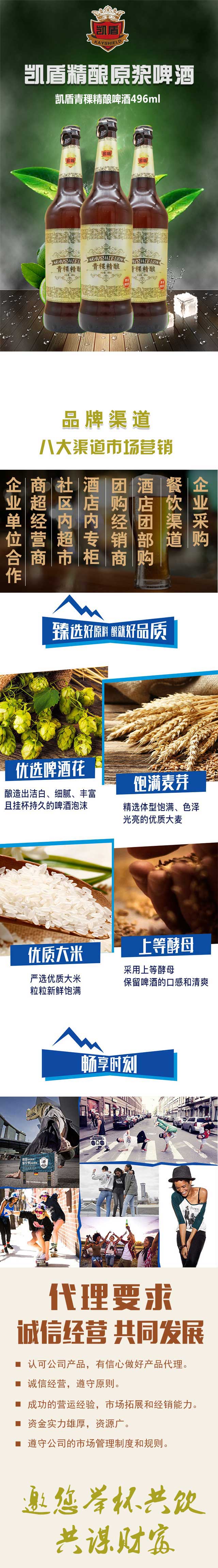 凱盾青稞精釀啤酒496ml