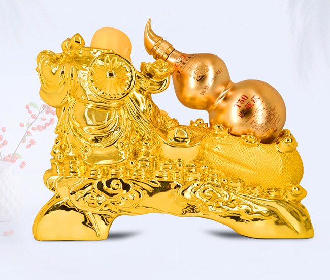 藝術(shù)禮品酒福到財(cái)來(lái)醬香型白酒【52°1L】