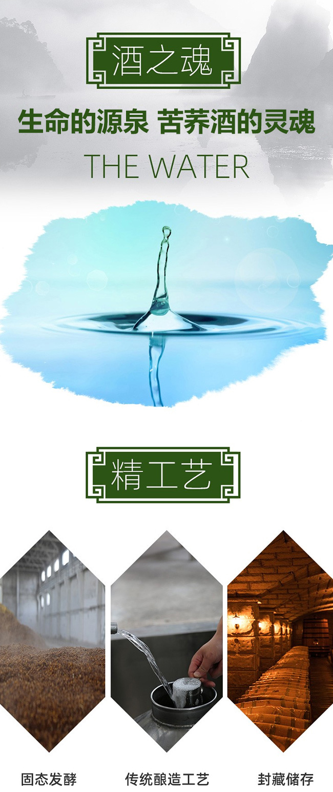 瀏陽(yáng)河苦蕎酒·金蕎42.8°500ml配制酒