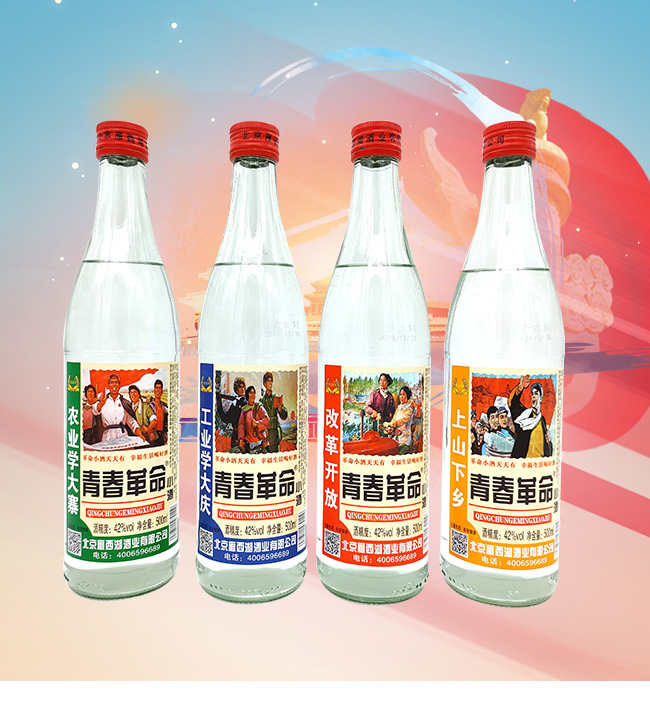 青春革命酒42度500ml濃香型白酒