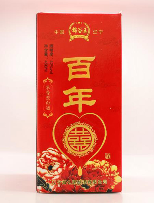 錦谷王百年喜酒濃香型白酒【42°450ml×6】