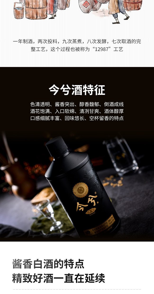 今兮酒獨(dú)酌醬香型白酒【53°500ml】