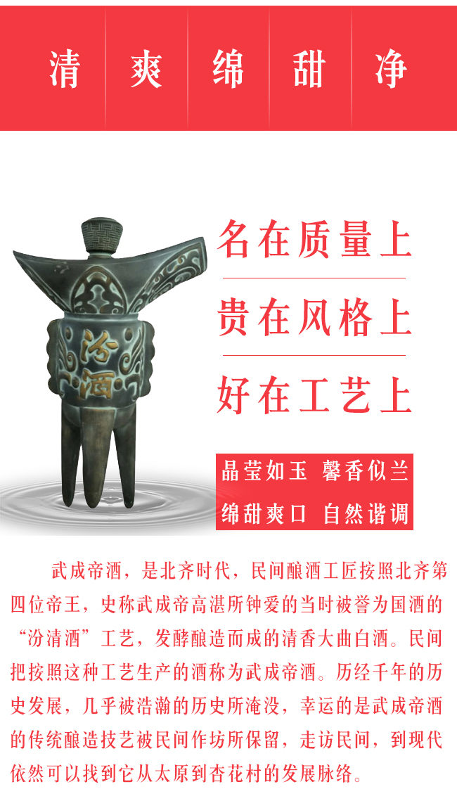 汾酒武成帝清香型白酒