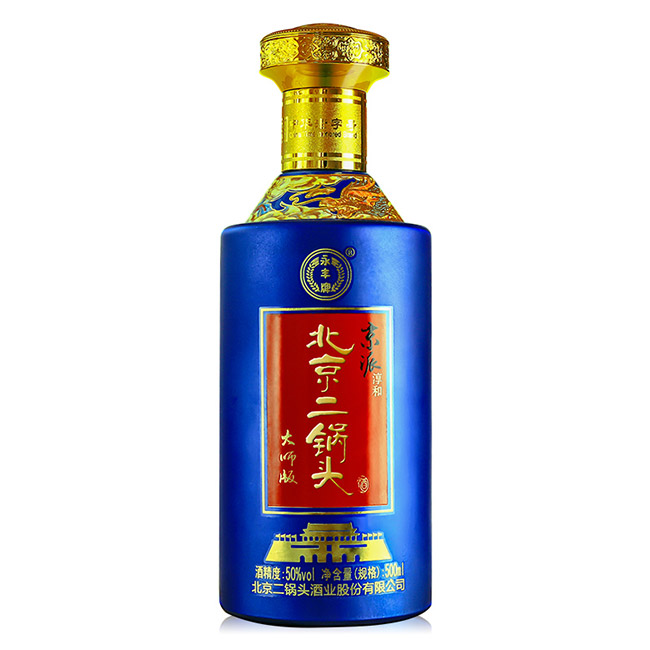 永豐牌北京二鍋頭酒京派淳和藍(lán)龍清香型白酒【50°500ml】