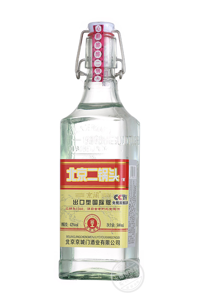 京闊北京二鍋頭酒出口型國(guó)際版紅 清香型白酒【42° 500ml】