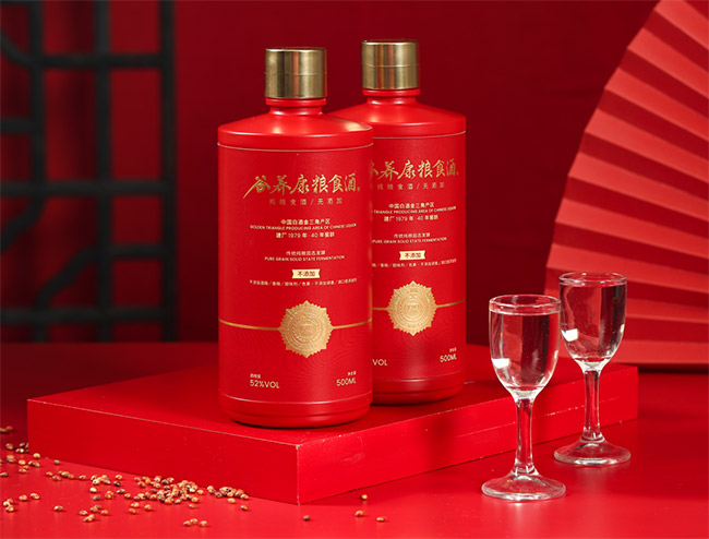 谷養(yǎng)康糧食酒紅年輪禮盒