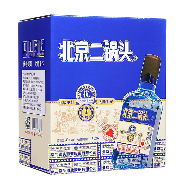 永豐牌北京二鍋頭優(yōu)級酒·大藍領 清香型【42° 1.5L】